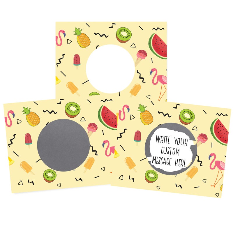 My Scratch Offs 20 Pack Summer Break Fun Tropical Design DIY Make your Own Scratch Offs Stickers for Teachers Party Favors Classroom Fun Activities - Image 1